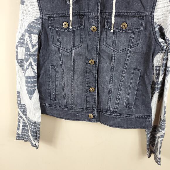 Billabong Nav This Jacket Denim Knit Size S - Picture 4 of 12
